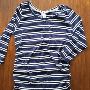 3/4 Sleeve striped maternity tee medium fit